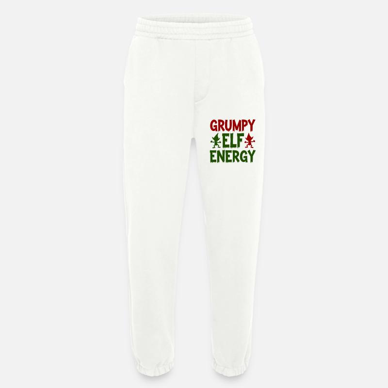 Grumpy Elf Energy Grumpy Imp - Heavyweight Jogging Pants - made by SPREAD  - OFF WHITE