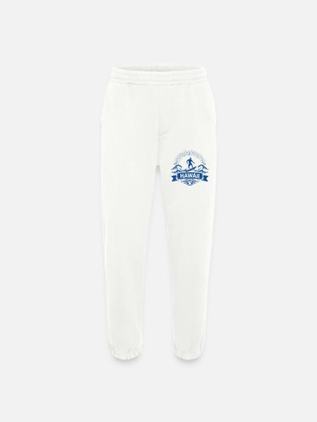 Hawaii Surfer Surfer on Pacific Wave - Heavyweight Jogging Pants - made by SPREAD  - OFF WHITE