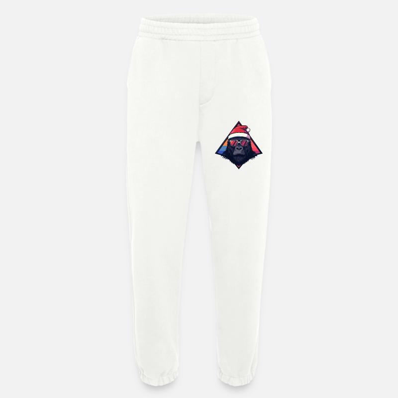Gorilla Santa Neon Triangle - Heavyweight Jogginghose - made by SPREAD  - OFF WHITE