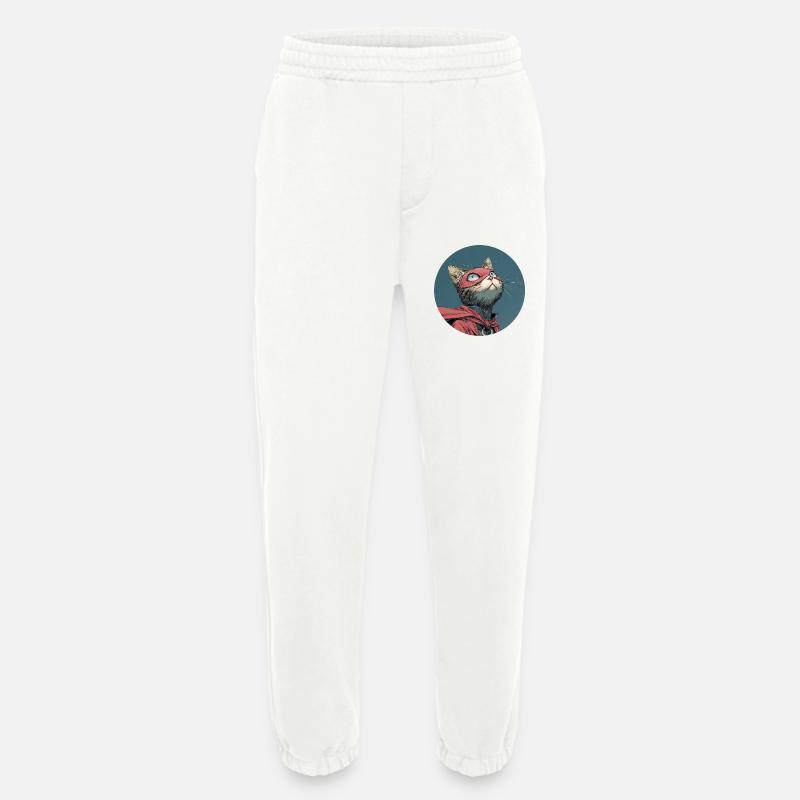 Super cat, manga - Heavyweight Jogging Pants - made by SPREAD  - OFF WHITE