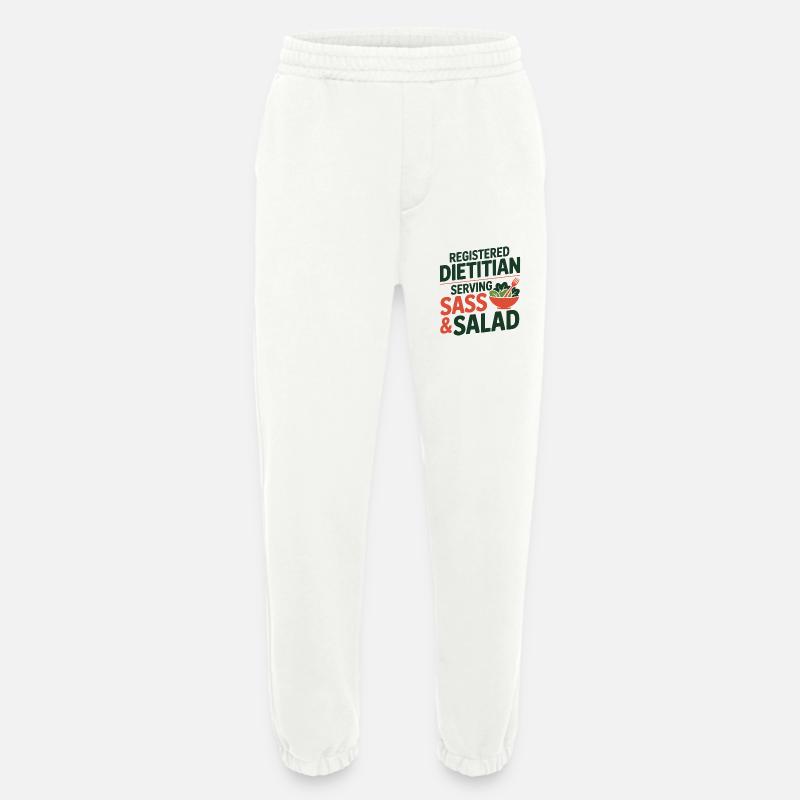 Registered Dietitian Serving Sass & Salad Expert  - Heavyweight Jogging Pants - made by SPREAD  - OFF WHITE