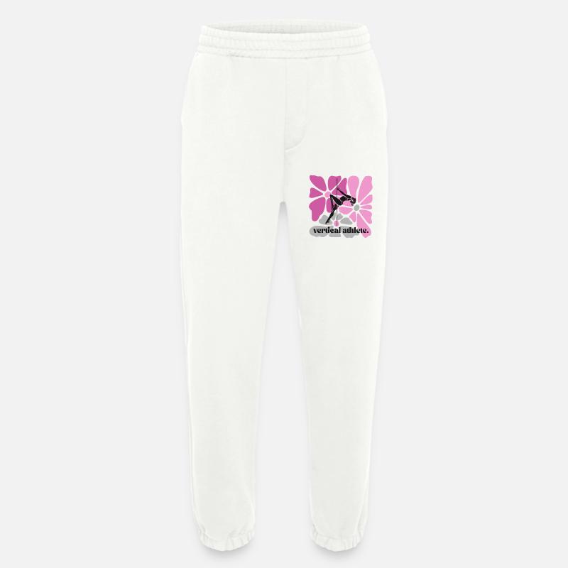 Vertikale Athletin im Blütenrahmen - Heavyweight Jogginghose - made by SPREAD - OFF WHITE