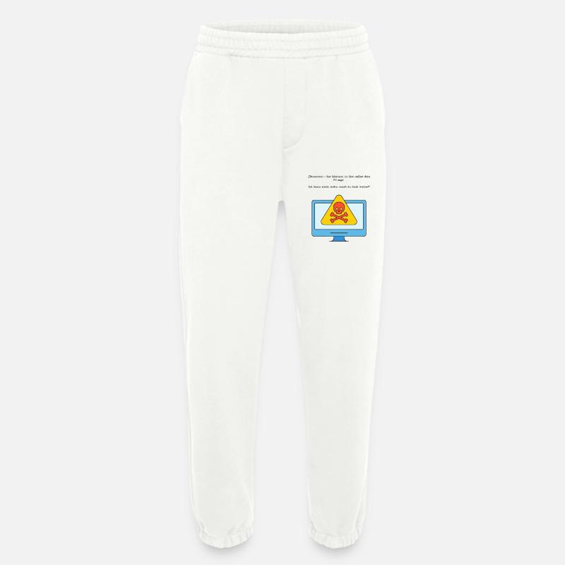 Blue Screen Humor Skull Warnung - Heavyweight Jogginghose - made by SPREAD  - OFF WHITE