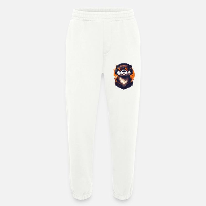 Locker drauf: Otter mit Kopfhörern - Heavyweight Jogginghose - made by SPREAD  - OFF WHITE