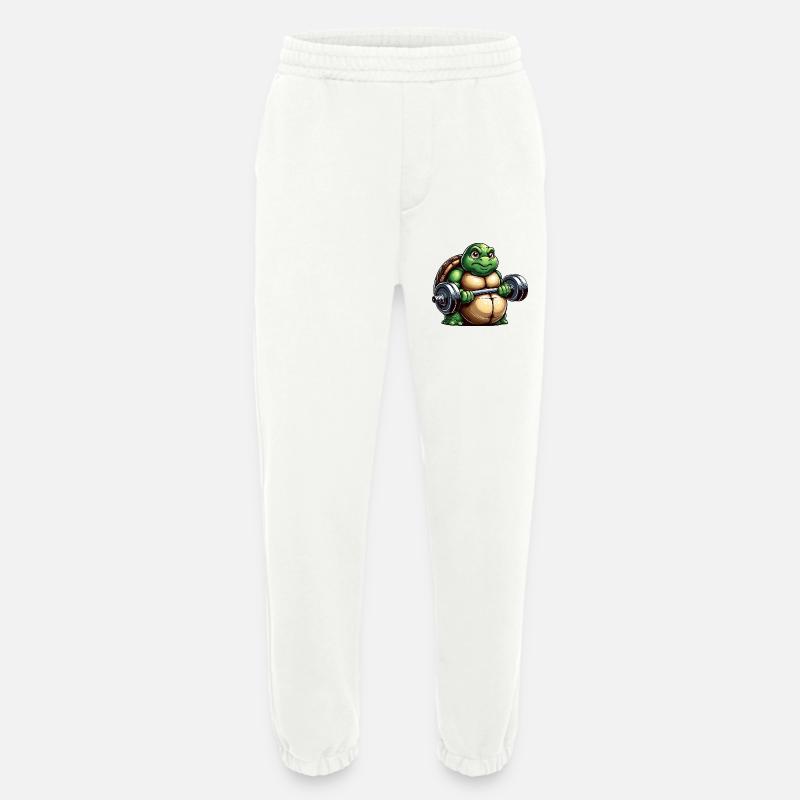 Grim Turtle Dumbbell Training Workout - Heavyweight Jogging Pants - made by SPREAD  - OFF WHITE
