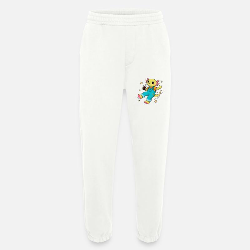 Glücklicher Axolotl, der im All schwebt - Heavyweight Jogginghose - made by SPREAD  - OFF WHITE