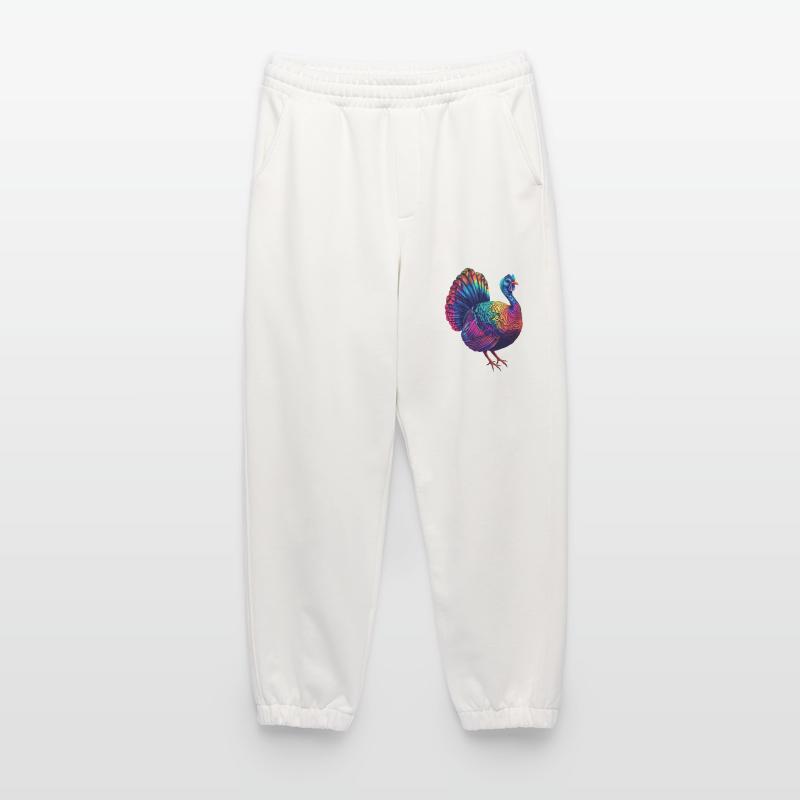 Dinde Poules Oiseaux Dinde Pantalon de jogging bio épais fabriqué en UE