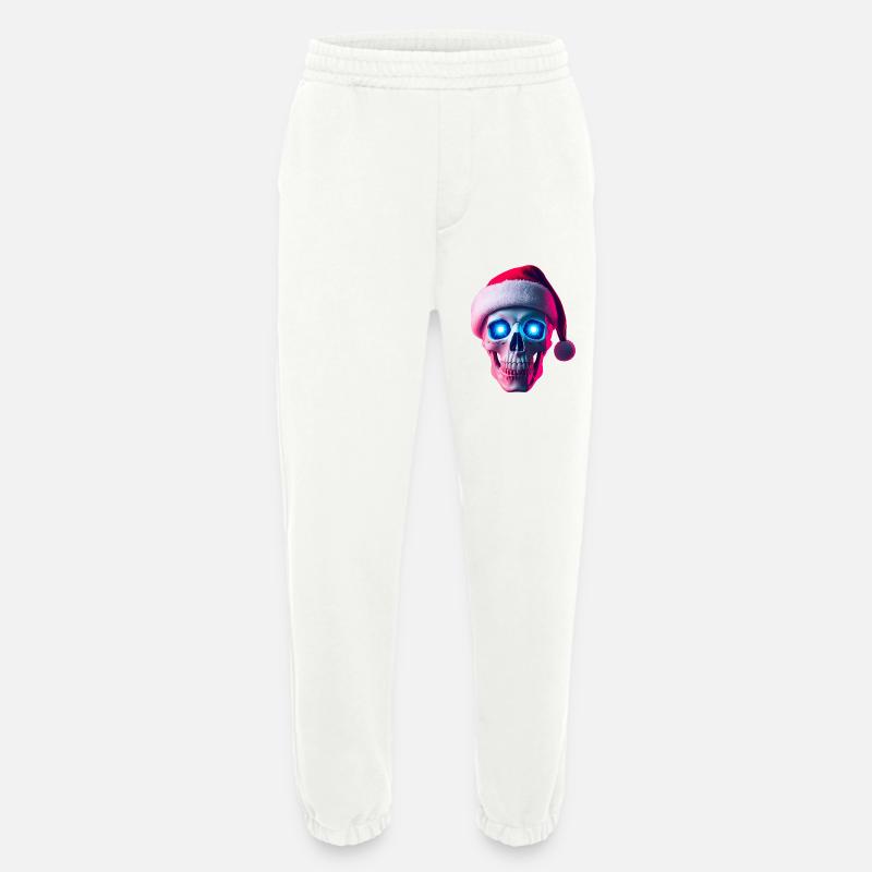 Neon-Schädel-Weihnachtsmann - Heavyweight Jogginghose - made by SPREAD  - OFF WHITE