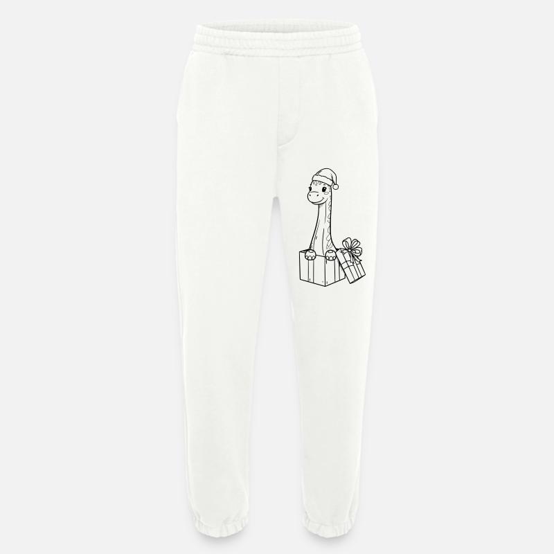 Weihnachts-Giraffe mit Geschenken Illustration - Heavyweight Jogginghose - made by SPREAD - OFF WHITE