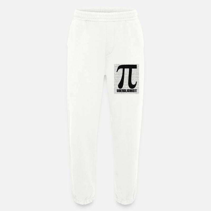 Pi Sign from Number Pattern - Heavyweight Jogging Pants - made by SPREAD  - OFF WHITE