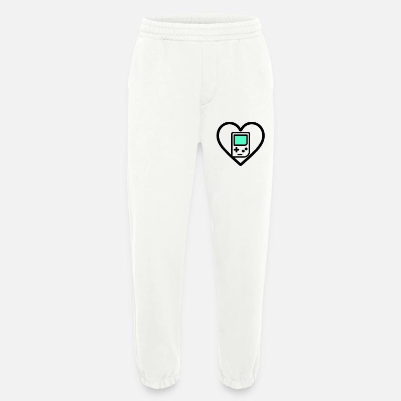 Retro Heart – Retro-Handheld-Konsole - Heavyweight Jogginghose - made by SPREAD  - OFF WHITE