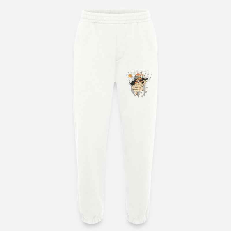 Cosmic Frog & Toadstools in the Universe - Heavyweight Jogging Pants - made by SPREAD  - OFF WHITE