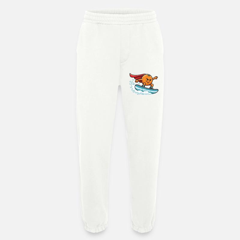 Superheld Orange Surfend Auf Welle - Heavyweight Jogginghose - made by SPREAD  - OFF WHITE