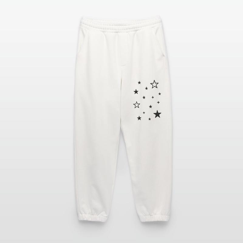 Conception du motif de diffusion d’étoiles Pantalon de jogging bio épais fabriqué en UE