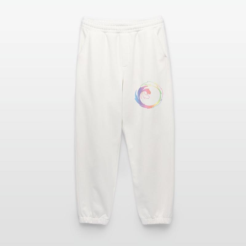 Roue chromatique créative comme cadre de design dynamique Pantalon de jogging bio épais fabriqué en UE