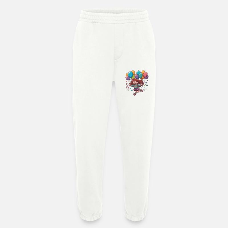 Fröhliches Mädchen mit Ballons - Heavyweight Jogginghose - made by SPREAD  - OFF WHITE