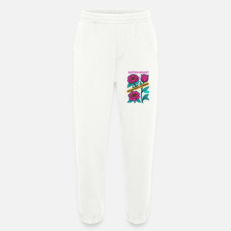 Blüten Boost, Frühlingspower, Blüte voraus - Heavyweight Jogginghose - made by SPREAD  - OFF WHITE