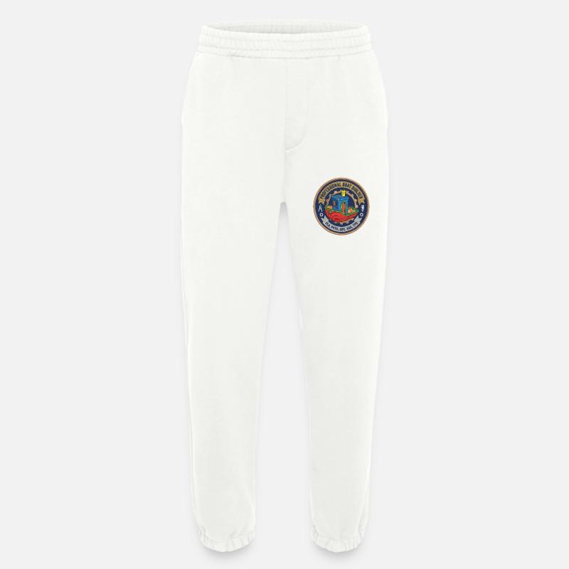 Constructeur professionnel de bateaux Benchy Patch - Pantalon de jogging bio épais fabriqué en UE - OFF WHITE