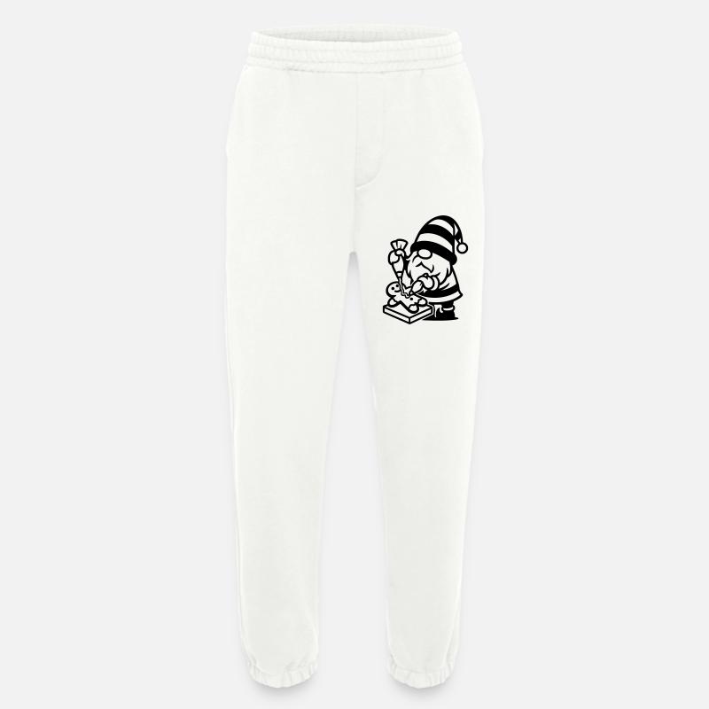 Gingerbread Baking Gnome - Heavyweight Jogging Pants - made by SPREAD  - OFF WHITE