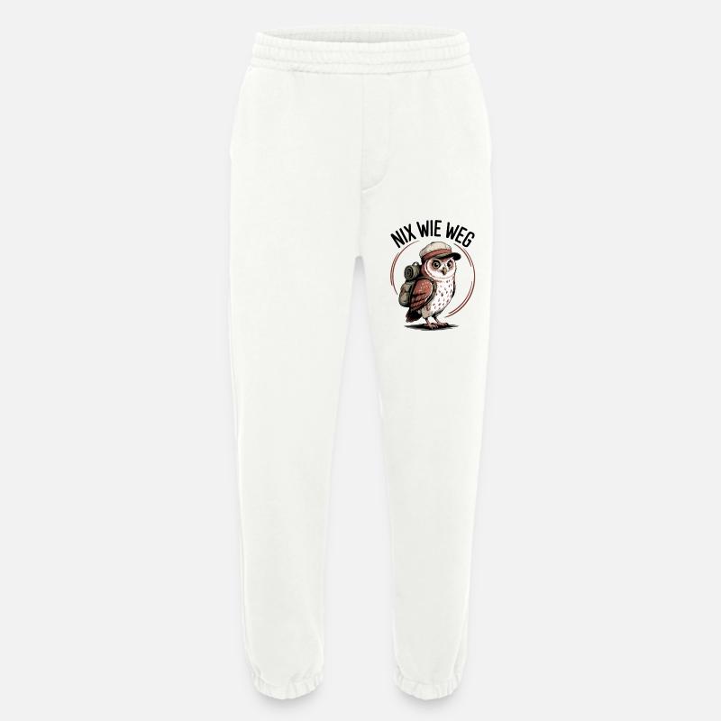 Nix Wie Weg Eulenabenteuer - Heavyweight Jogginghose - made by SPREAD  - OFF WHITE
