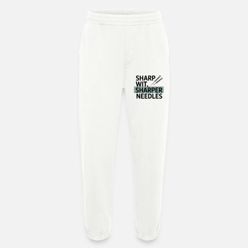 Sharp Wit Sharper Needles Acupuncturist Profession - Heavyweight Jogging Pants - made by SPREAD  - OFF WHITE
