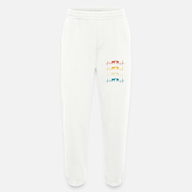 Retro Cows Herzschlag-Kuh-Geschenk - Heavyweight Jogginghose - made by SPREAD  - OFF WHITE