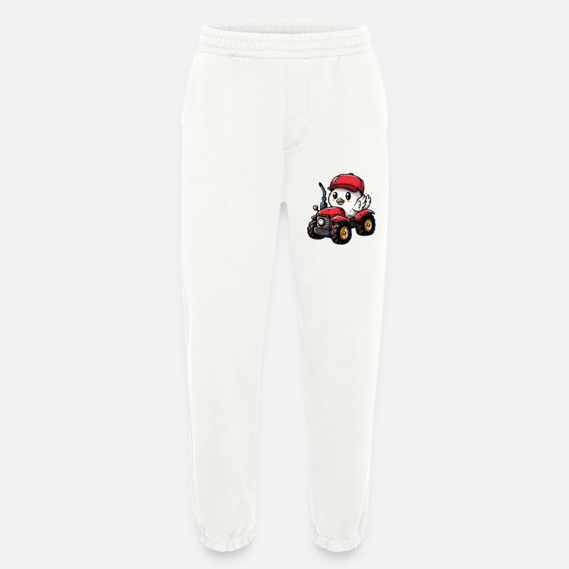 Taube Vogel Traktor Farmer - Heavyweight Jogginghose - made by SPREAD  - OFF WHITE