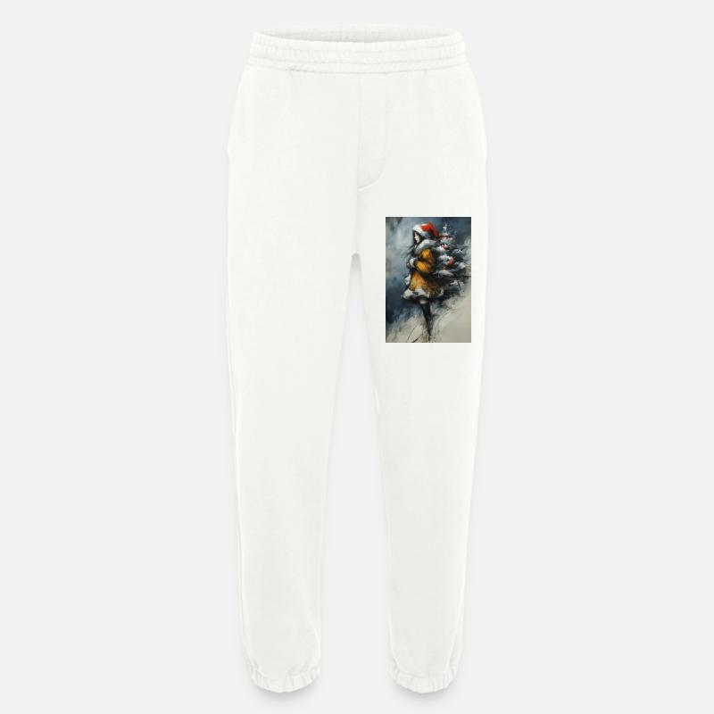 Märchenwinter: Mädchen und Baum - Heavyweight Jogginghose - made by SPREAD  - OFF WHITE