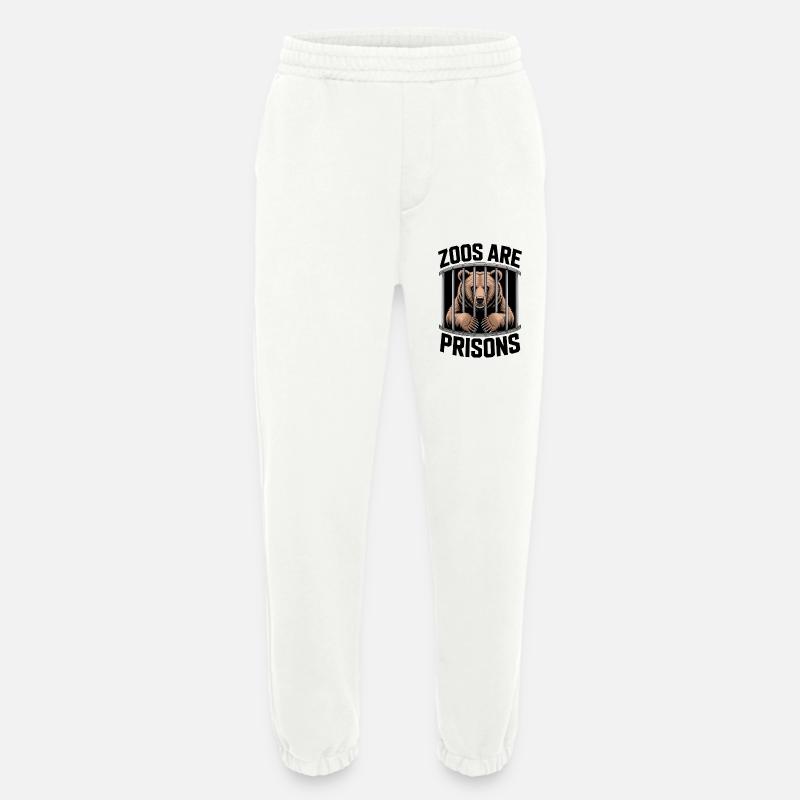 Bär hinter Gittern Motiv - Heavyweight Jogginghose - made by SPREAD  - OFF WHITE