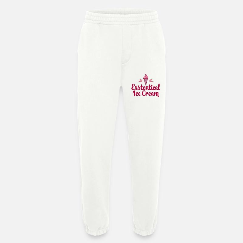 Existenzielle Eiscreme Lustiger Spruch Eis Waffel - Heavyweight Jogginghose - made by SPREAD  - OFF WHITE