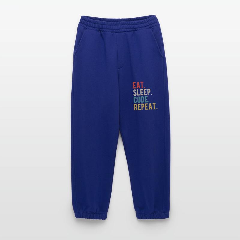 Eat Sleep Code Repeat Programmierer Nerd Retro Heavyweight Jogginghose - made by SPREAD 