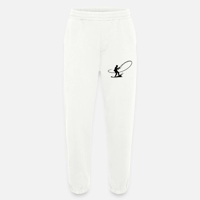 Dynamic Angler Casting Rod Vector - Heavyweight Jogging Pants - made by SPREAD  - OFF WHITE