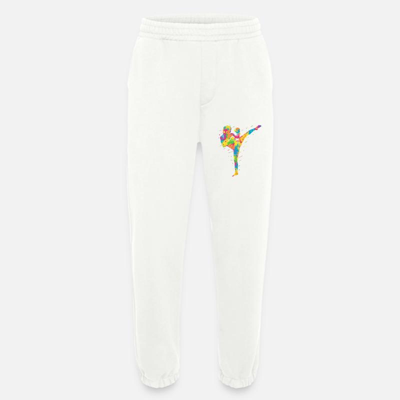Muay Thai Bunt Kickboxer Mädchen Kickboxen - Heavyweight Jogginghose - made by SPREAD - OFF WHITE