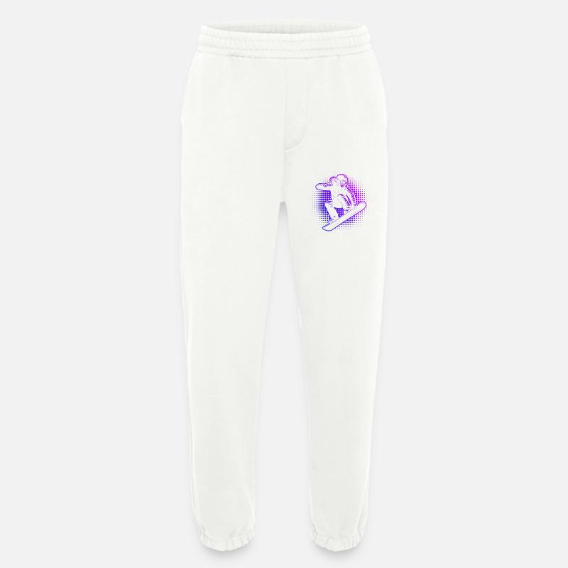 Neon Snowboarder Retro Vaporwave - Heavyweight Jogginghose - made by SPREAD  - OFF WHITE