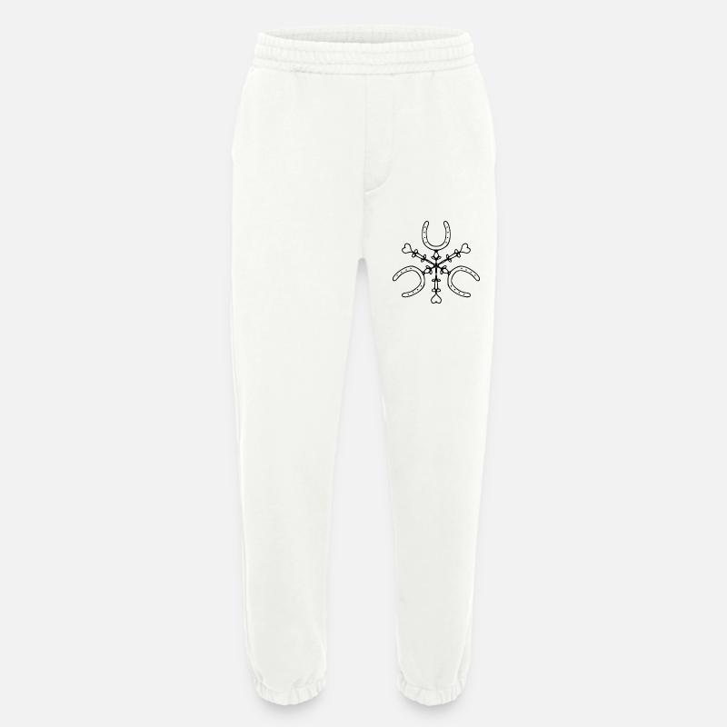 Horseshoe Pattern - Heavyweight Jogging Pants - made by SPREAD  - OFF WHITE