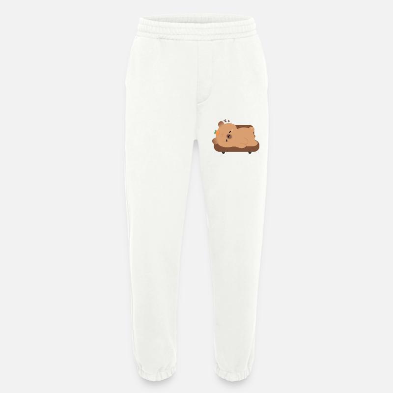 Schläfrige Müde Capybara - Heavyweight Jogginghose - made by SPREAD  - OFF WHITE