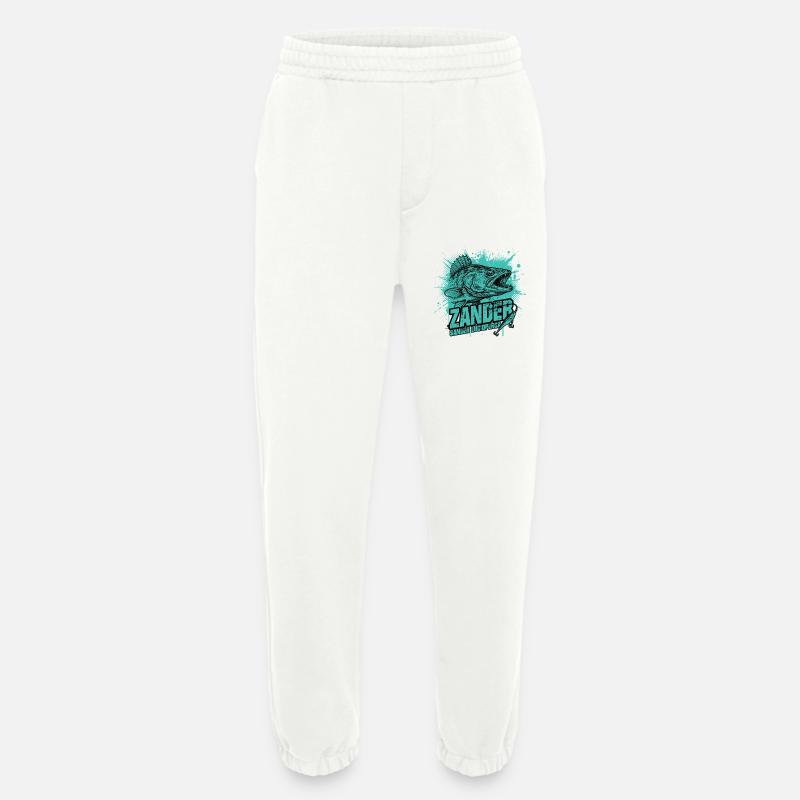 Zander Angler: Der Raubfisch-Jäger - Heavyweight Jogginghose - made by SPREAD  - OFF WHITE