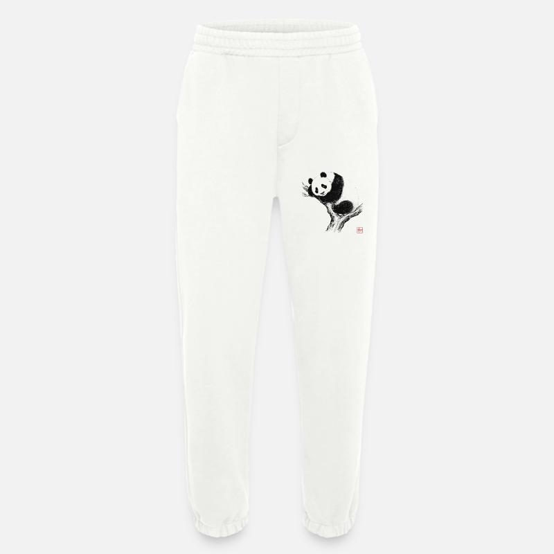 Schlafender Panda Zen Kunst - Heavyweight Jogginghose - made by SPREAD  - OFF WHITE