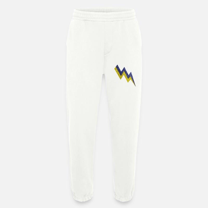 Goldener und blauer funkelnder Blitz - Heavyweight Jogginghose - made by SPREAD  - OFF WHITE