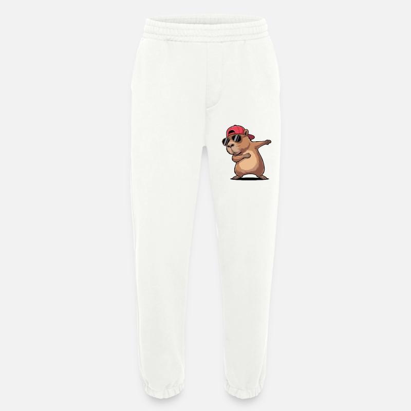 Cooles Capybara-Dabbing - Heavyweight Jogginghose - made by SPREAD  - OFF WHITE