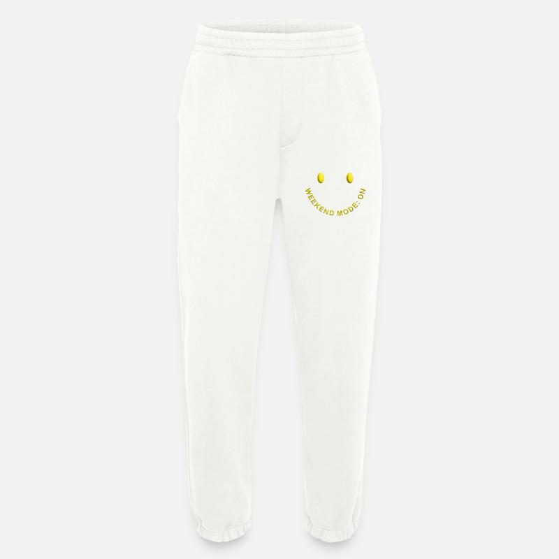 Weekend Mode ON Gute Laune Smile - Heavyweight Jogginghose - made by SPREAD  - OFF WHITE