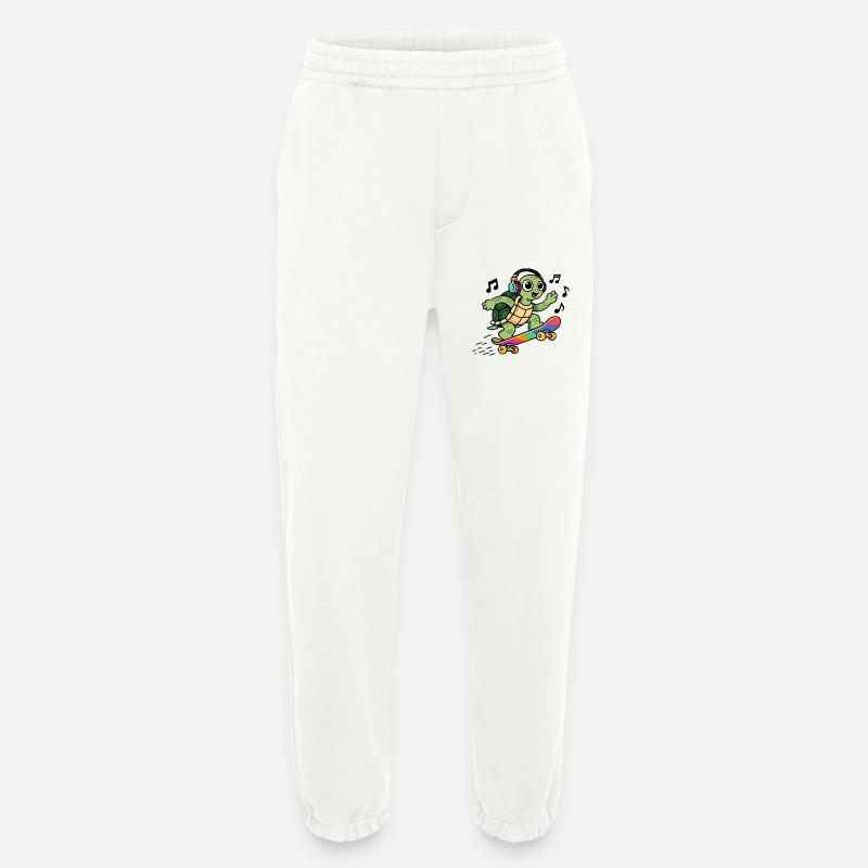 Turtle fun on Rainbow Skate - Heavyweight Jogging Pants - made by SPREAD - OFF WHITE