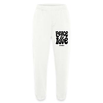 PEACE LOVE #1 - let's talk - Heavyweight Jogging Pants - made by SPREAD  - OFF WHITE - Front