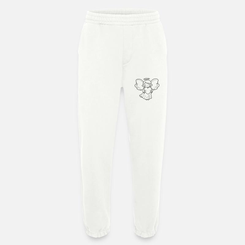 Schutzengel mit Herz Illustration - Heavyweight Jogginghose - made by SPREAD  - OFF WHITE