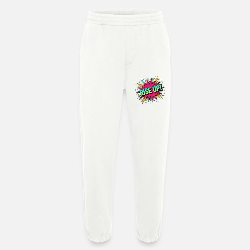 Rise Up Burst Bold Comic - Heavyweight Jogginghose - made by SPREAD  - OFF WHITE