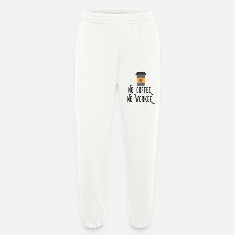 Kein Kaffee, kein Workee - Heavyweight Jogginghose - made by SPREAD - OFF WHITE
