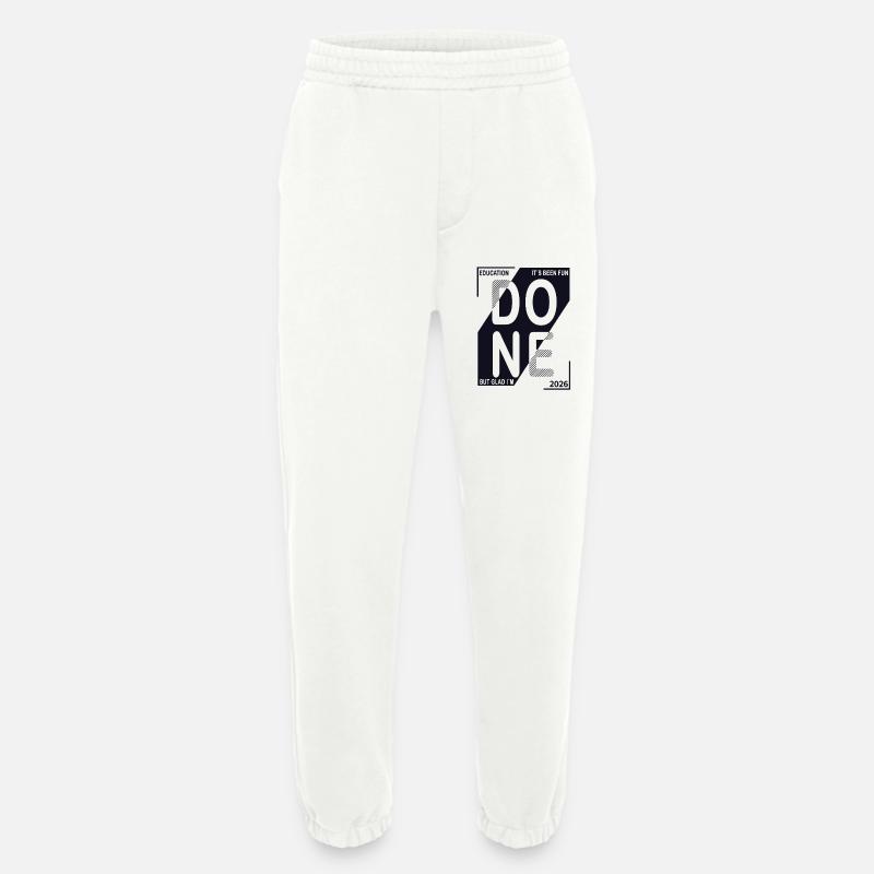 Done 2026 – Training completed design - Heavyweight Jogging Pants - made by SPREAD  - OFF WHITE