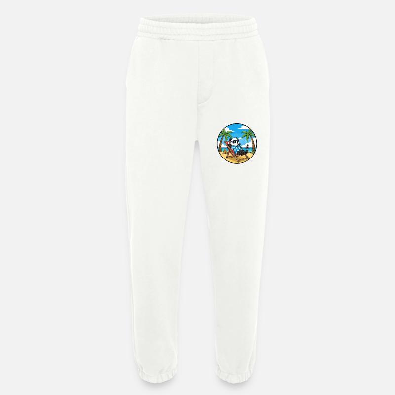 Coole Panda Beach Vacation Summer Vibes - Heavyweight Jogginghose - made by SPREAD  - OFF WHITE