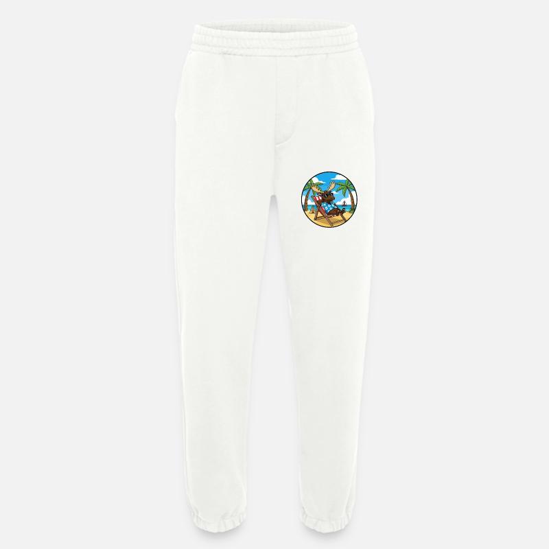 Coole Moose Beach Vacation Summer Vibes - Heavyweight Jogginghose - made by SPREAD  - OFF WHITE