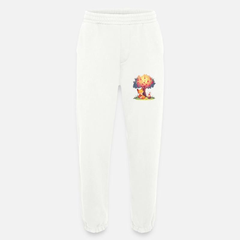 Fuchs am Apfelbaum mit Cupcake - Heavyweight Jogginghose - made by SPREAD  - OFF WHITE